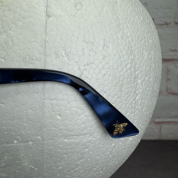 Gucci Sunglasses Blue Crystal/Non-Polarized Brown Gradient Lens GG0092S - Picture 9 of 15